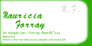 mauricia forray business card